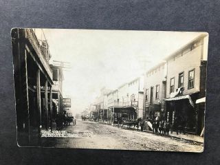 Rppc - Glouster Oh - High Street - Stores - Athens County - Ohio - Real Photo - Hardware