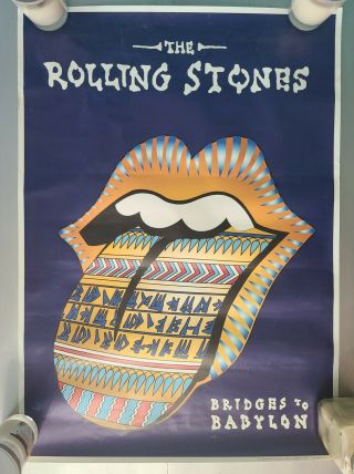 Rare 1997 Rolling Stones Promo Or Concert Poster Bridges To Babylon Tour 23 X 33