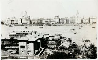The Bund,  Shanghai Photographic Postcard Sent 1929 To Hong Kong
