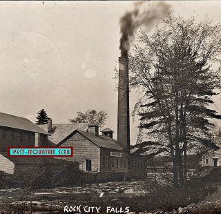Rock City Falls Ny Brown Paper Factory Real Photo By Wooley Ballston Rppc