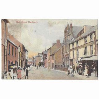 Llandovery Carmarthenshire The High Street Postcard,  Unposted