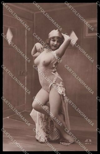 French Risque Nude Woman Miss Fernande Ja 41 Rppc Photo Postcard Zg5006