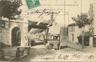 Cpa Toulon Le Pont Du Chemin De Fer