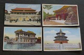 China Postcards: 4 Postcards Of Peking Circa 1910s/20s