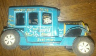 Old Jalopy Marx Car Tin Toy Vintage Rare Blue Collectible From Japan