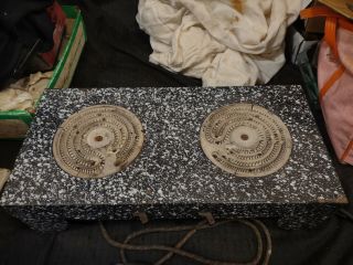 Vintage Granite Two Burner Hot Plate Very Rare And Perfectly Good Item For