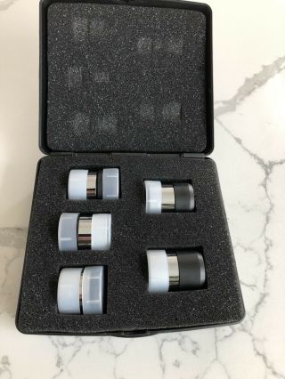 Rare Vintage Celestron Eye Piece Lenses Set H12.  5mm Hm25mm H8mm H20mm Sr4mm Case