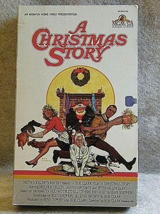 Vhs Tape Of A Christmas Story Rare Mgm/ua Emblem On Big Box Version