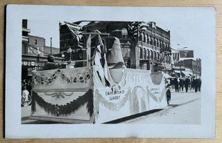 Rppc Fourth Of July Parade Float.  Emancipation Of Slavery.  Man In Black Face