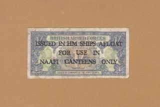 British Armed Forces 1 Shilling 1946 P - M11b Vg Naafi Canteens Only Rare