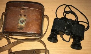 A Rare Set Of Vintage Carl Zeiss Jena Teleater 3 X 13.  5 Opera Binoculars & Case