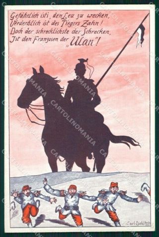 Wwi Ww1 German Propaganda Patriotic War Humor Anti French Postcard Xf3510