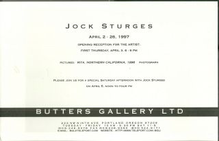 RARE Gallery Announcement Card - JOCK STURGES - RITA - Northern California 1996 2