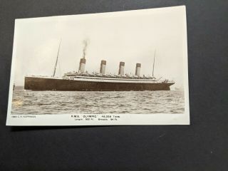 White Star Line Rms Olympic - Real Photo Postcard - C.  R.  Hoffmann - 1920 