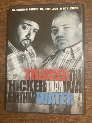 Thicker Than Water Dvd,  Mack 10 Fat Joe Ice Cube Authentic Region 1 Rare Htf Oop