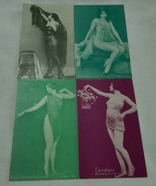 Arcade Card: Exhibit Supply Co. ,  Chicago; Flapper In Lace - Pin Up Risque