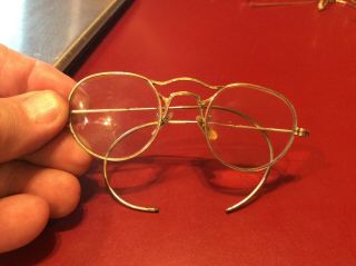 Vintage Rare 1/4 12k Gf Wire Eye Glasses Spectacles - 2.  5x The Scrap Gold