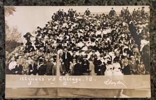 Lloyde Rppc 1910 University Of Illinois Vs.  Chicago Football Game.  Champaign Il.