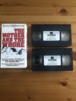THE MOTHER AND THE WHORE (VHS) La Maman et la Putain RARE 2 Tapes 215 Minutes 3