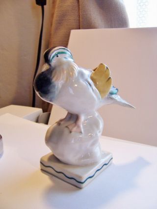 Vintage Karl Ens Porcelain Bird Figure Blue Mark Rare Perfectly Perfect