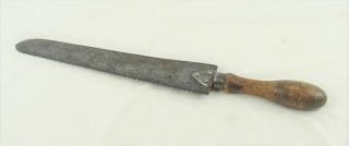 Rare Antique Civil War Surgeons Amputation Saw Knife Signed Acier Fondu