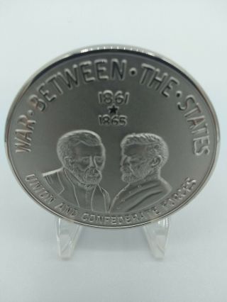 Ultra Rare Robbins 1961 Civil War Centennial Sterling Medal.  Large Gem Beauty