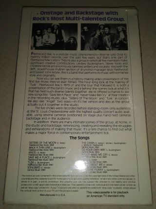 Fleetwood Mac Documentary & Live Concert VHS NTSC Stevie Nicks RARE BIG BOX 3