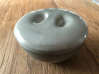 Rare Vintage Russel Wright Iroquois Casual Oyster Gravy/serving Bowl Pinch Lid