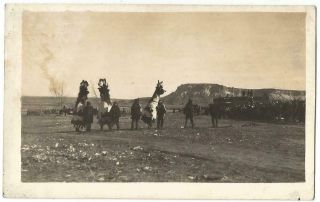Mexico Nm Zuni Pueblo Native American Indian Ritual Rppc Real Photo C.  1915