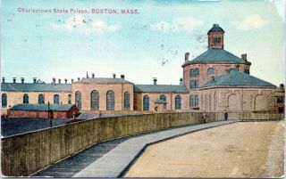 Postcard Boston Ma - Charlestown State Prison