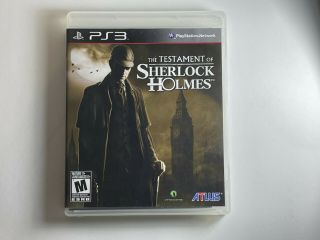 The Testament Of Sherlock Holmes (sony Playstation 3,  2012) Rare Ps3 - Complete