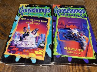 Ultimate Goosebumps Werewolf Skin Parts 1 &2 Vhs &bride Of The Living Dummy Rare