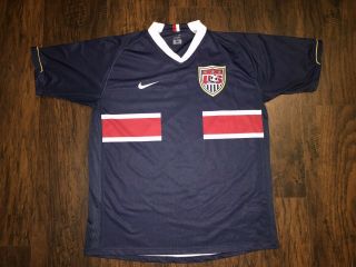 Nike 2006 Team Usa Soccer Away Jersey Sz Large Rare Blank