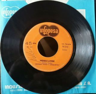 Johnny Mara Y Orquesta " Merecumbe " Very Rare 7 Salsa Guaguanco Peru Listen
