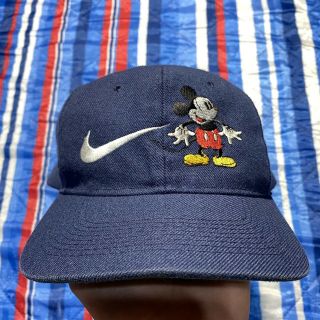 Rare Vintage Bootleg Nike X Mickey Mouse Disney Snapback Hat