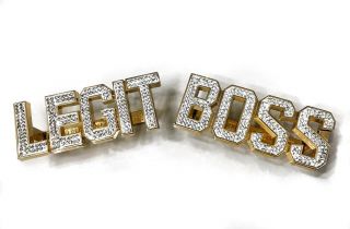 Official Wwe Authentic Sasha Banks " Legit Boss " Studded Ring Set 2017 Rare