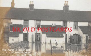 Kent - Ashford,  Flooded Houses In Rugby Road,  Oct 1909 - Real Photo Postcard