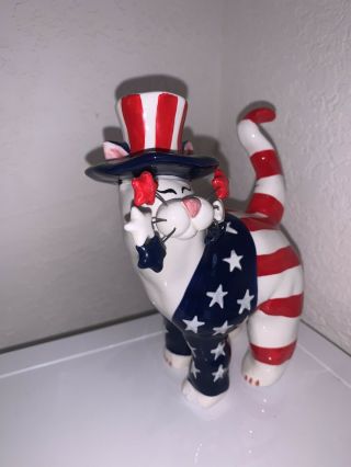 Whimsical Whimsiclay Handmade Amy LaCombe Signed USA Cat RARE RETIRED VINTAGE 3