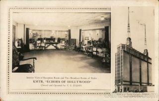 Rppc Interior View Of Reception Room And Two Broadcast Rooms Of Radio - Kmtr " Echo