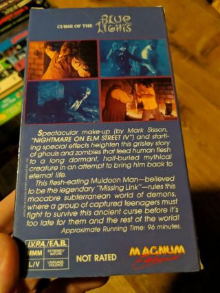 CURSE OF THE BLUE LIGHTS RARE HORROR VHS SHAPE Fun & Weird movie 3