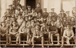 Canadian Military Soldiers 11th Cmr ?? Unknown Location Rppc Postcard G86