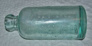 Rare Antique Erie Pa Blue Taylor Hutchinson Bottle Blob Top Pre - 1900 Beer Soda