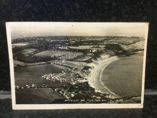 2209 Whitecliff Bay From The Air Isle Of Wight D178 Early 20thc Postcard