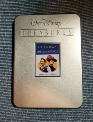 Walt Disneys Treasures 2 Dvd Elfego Baca/ The Swamp Fox In Tin Case - Rare