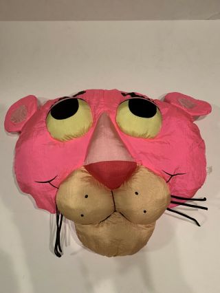 Pink Panther Vintage Face Plush Stuffed Head Pillow Play By Play 1994 Rare