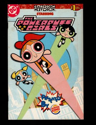 Cartoon Network Starring The Powerpuff Girls 1 Htf Rare Burger King Variant