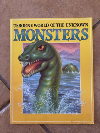 The World Of The Unknown All About Monsters Usborne 1989 2nd Print Rare