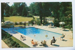 Postcard The Atlanta Hotel Swimming Pool,  Colonial Beach,  Va Virginia,  1962