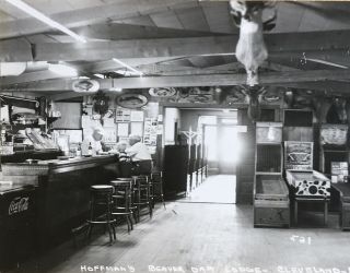 RPPC Bar At Hoffmans Beaver Dam Lodge.  Cleveland,  Minnesota.  Skee Ball & Pinball 2