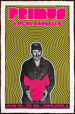 Primus Gogol Bordello Les Claypool Tour Poster Council Bluffs Iowa Nebraska Rare